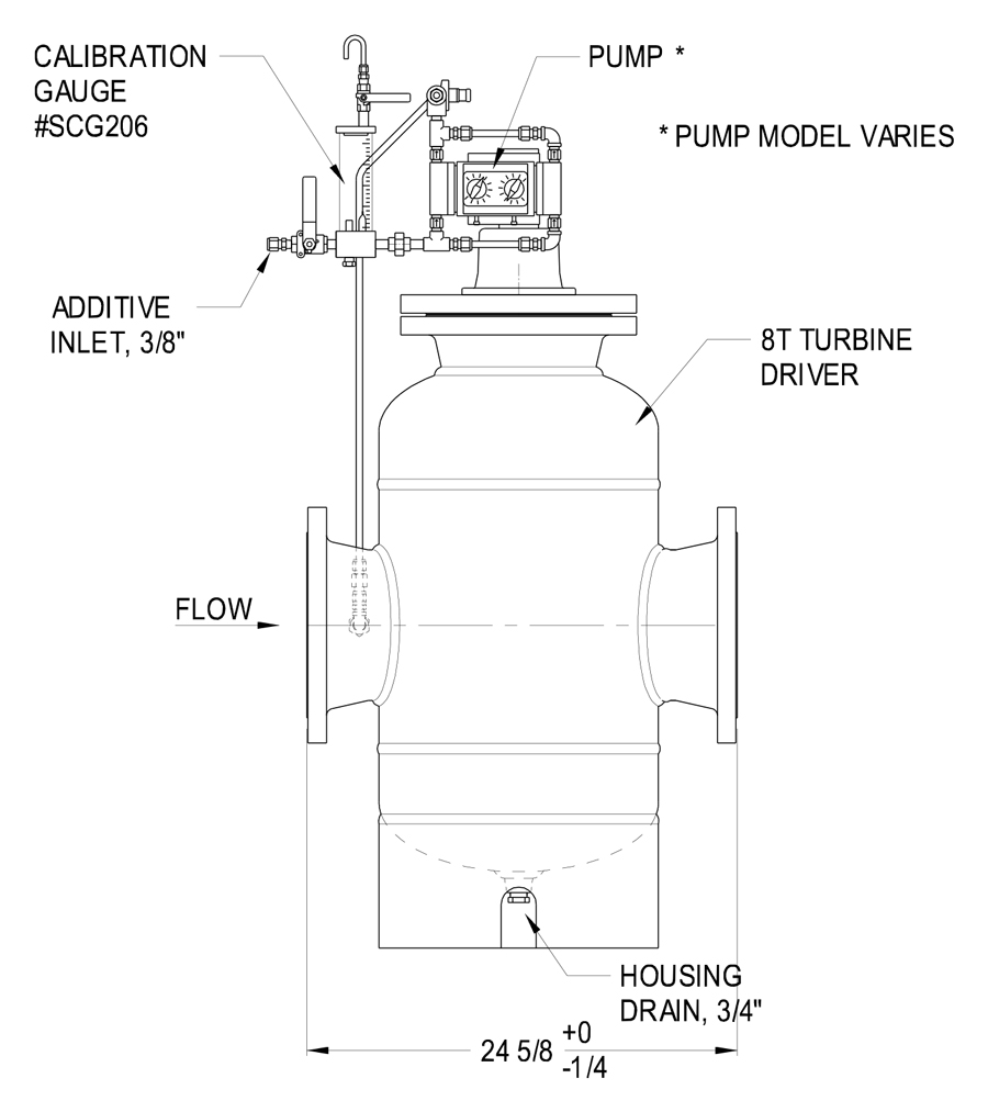 Technical drawing for model-8t