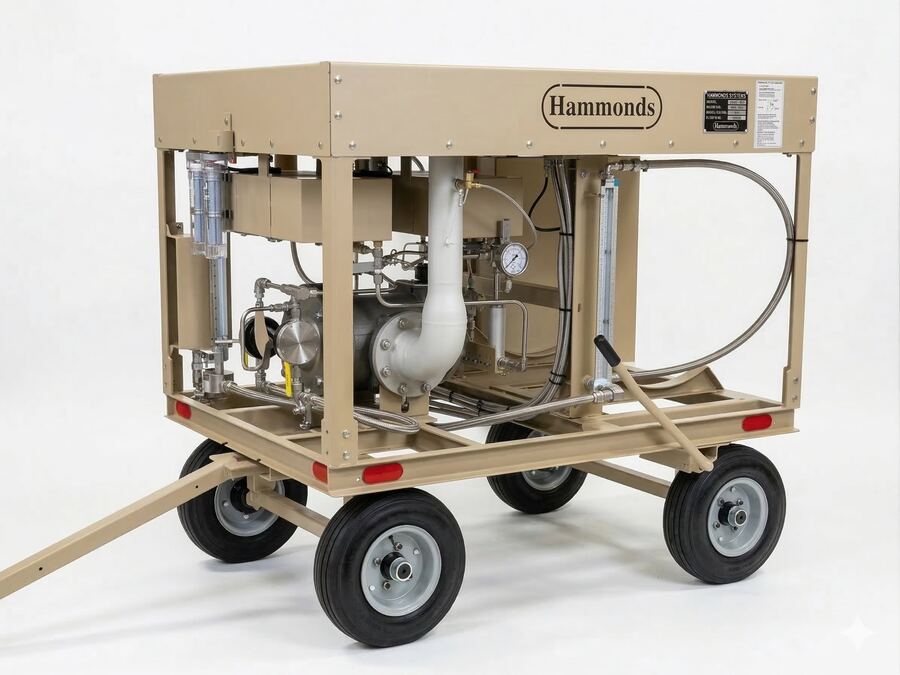 Portable Hammonds additive injection cart