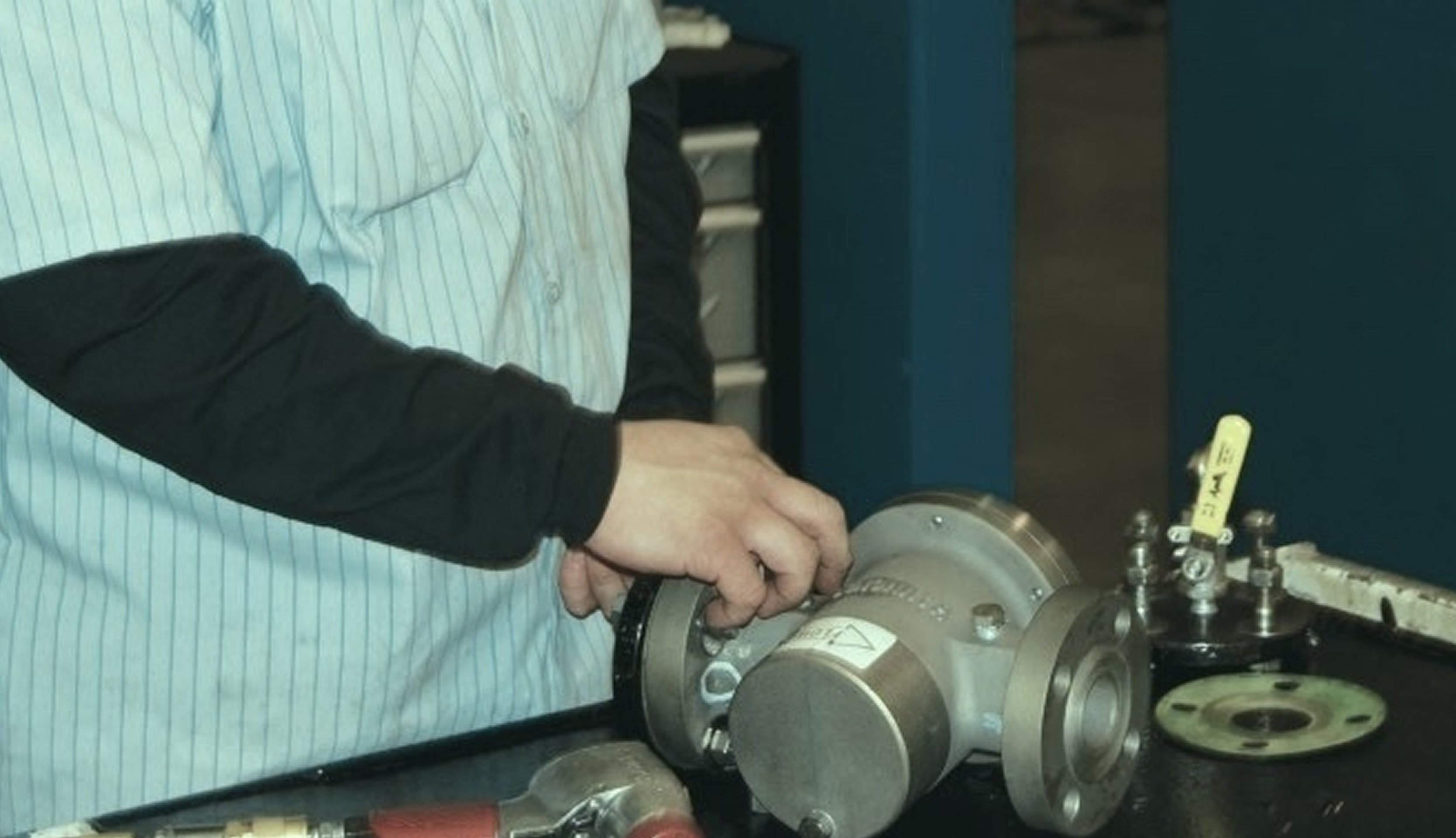 Technician working on a Hammonds additive injector