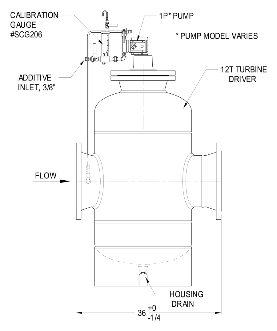 Technical drawing for model-12t